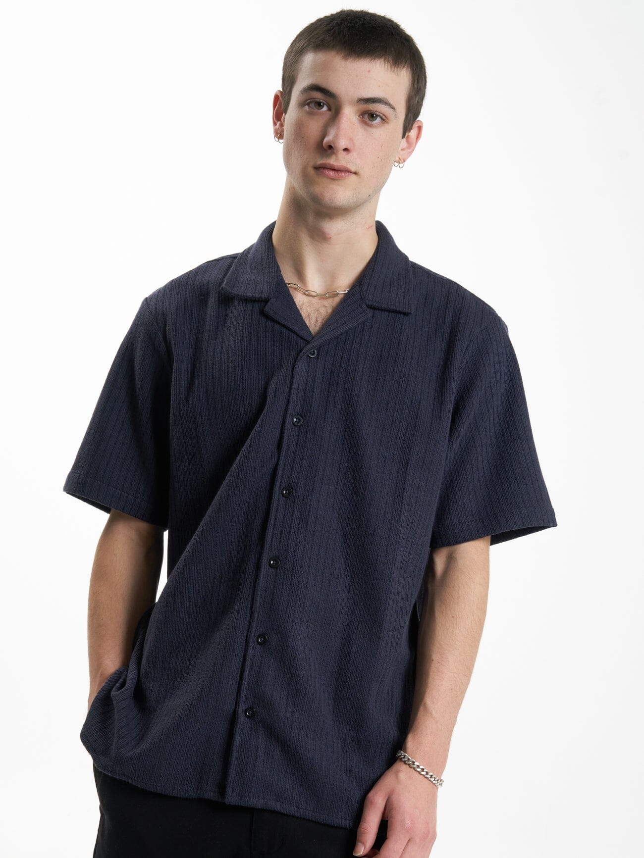 Though Shall Not Bowling Shirt - Midnight Navy