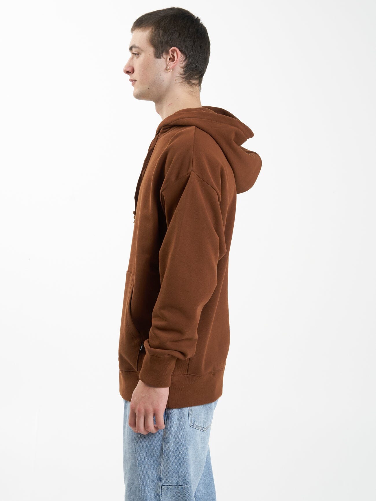 Minimal Slouch Pull On Hood - Chestnut