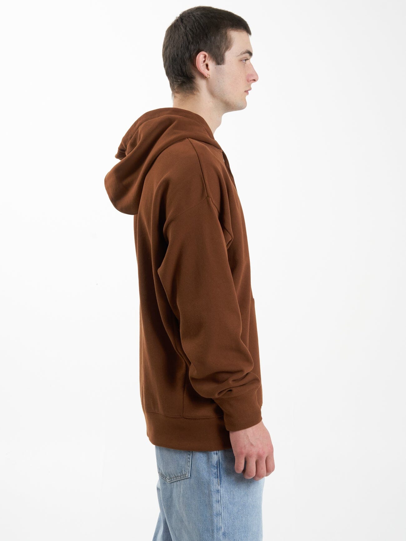 Minimal Slouch Pull On Hood - Chestnut