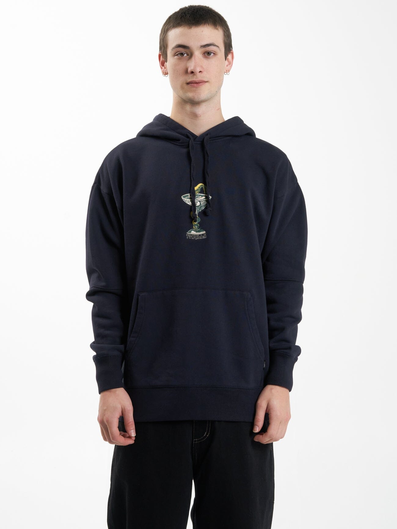 Thou Shall Not Slouch Hood - Midnight Blue