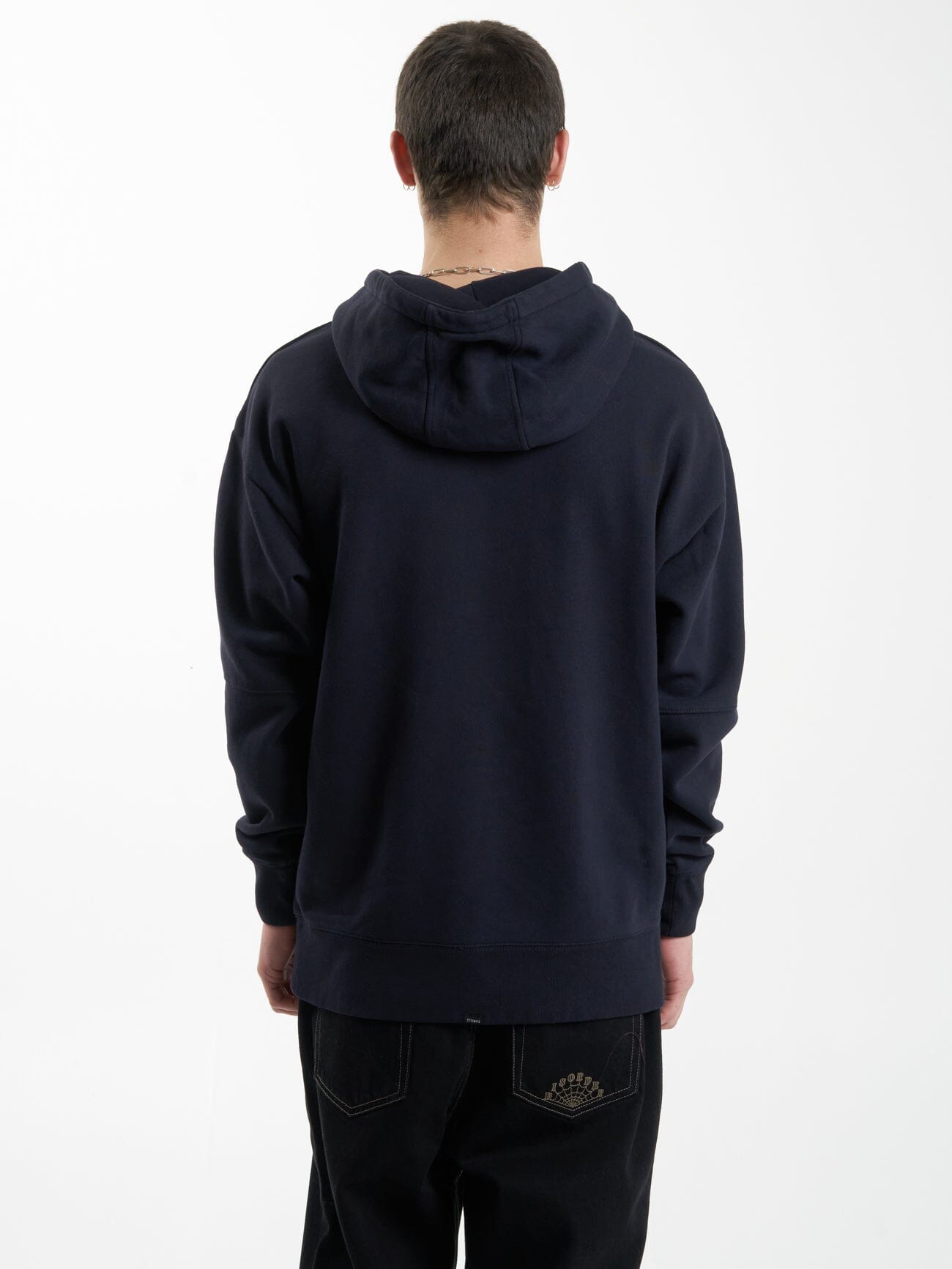 Thou Shall Not Slouch Hood - Midnight Blue