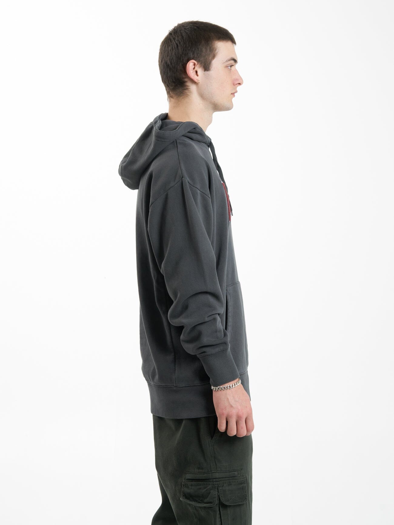 Stand Firm Slouch Pull On Hood - Merch Black