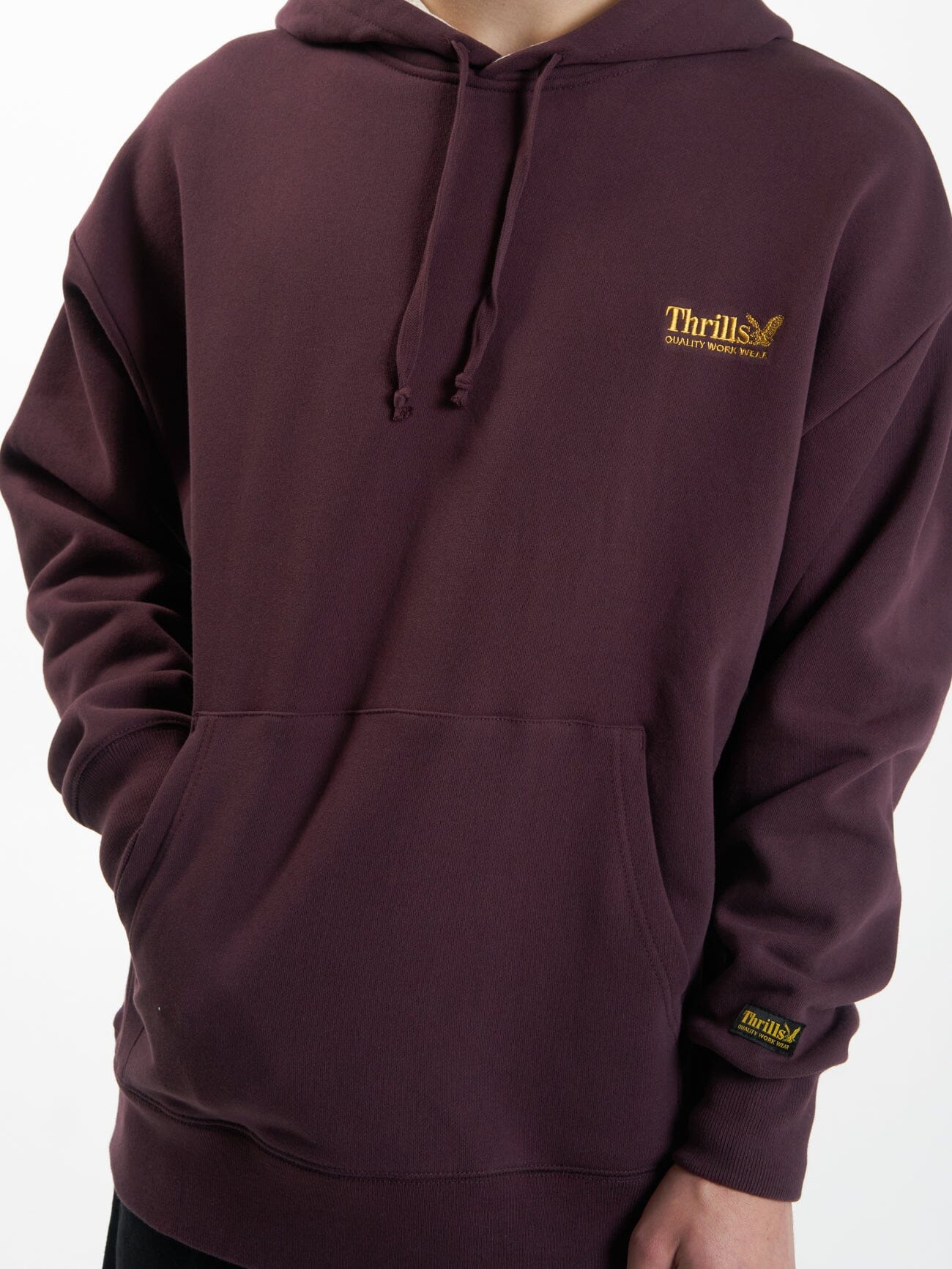 Thrills Union Slouch Pull On Hood - Wine