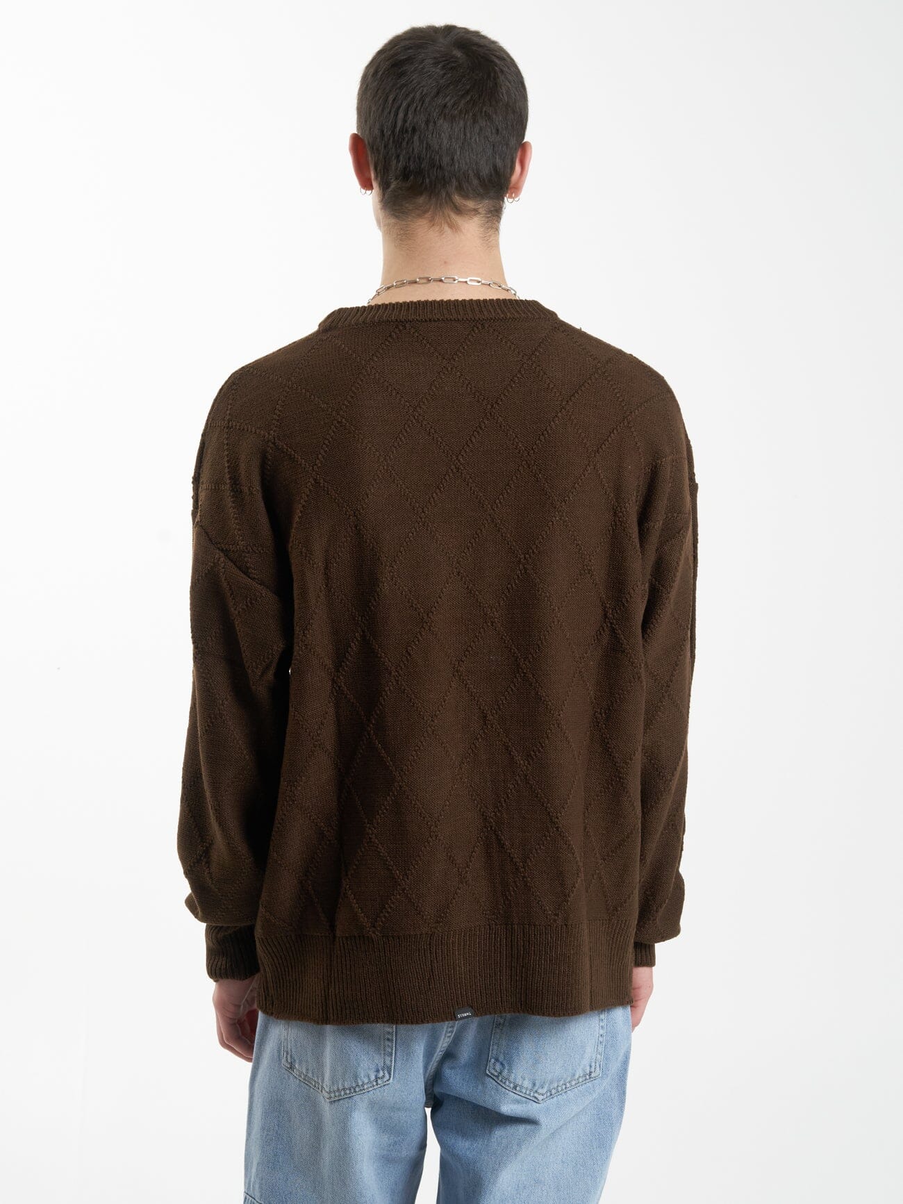 Linked Crew Knit - Chocolate Plum