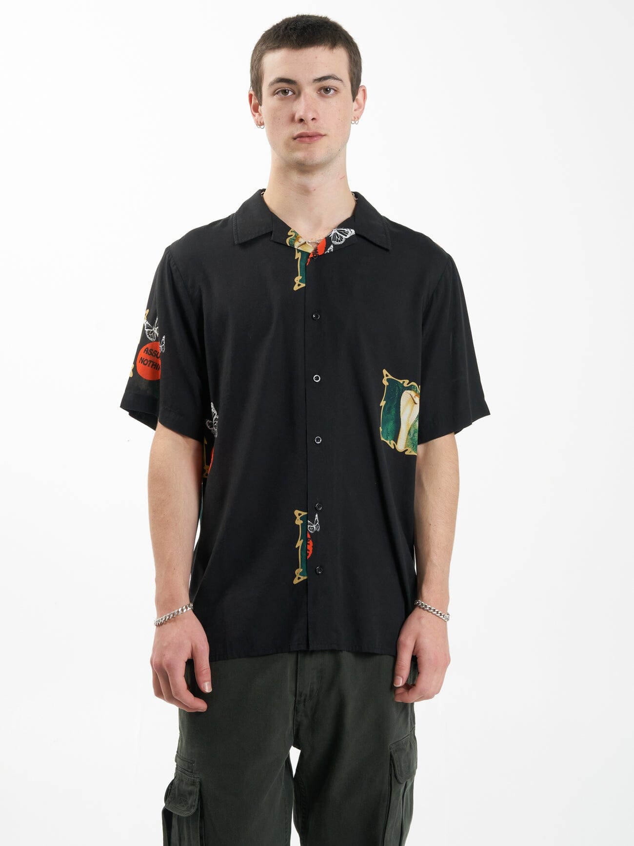 Dream Within a Dream Bowling Shirt - Black