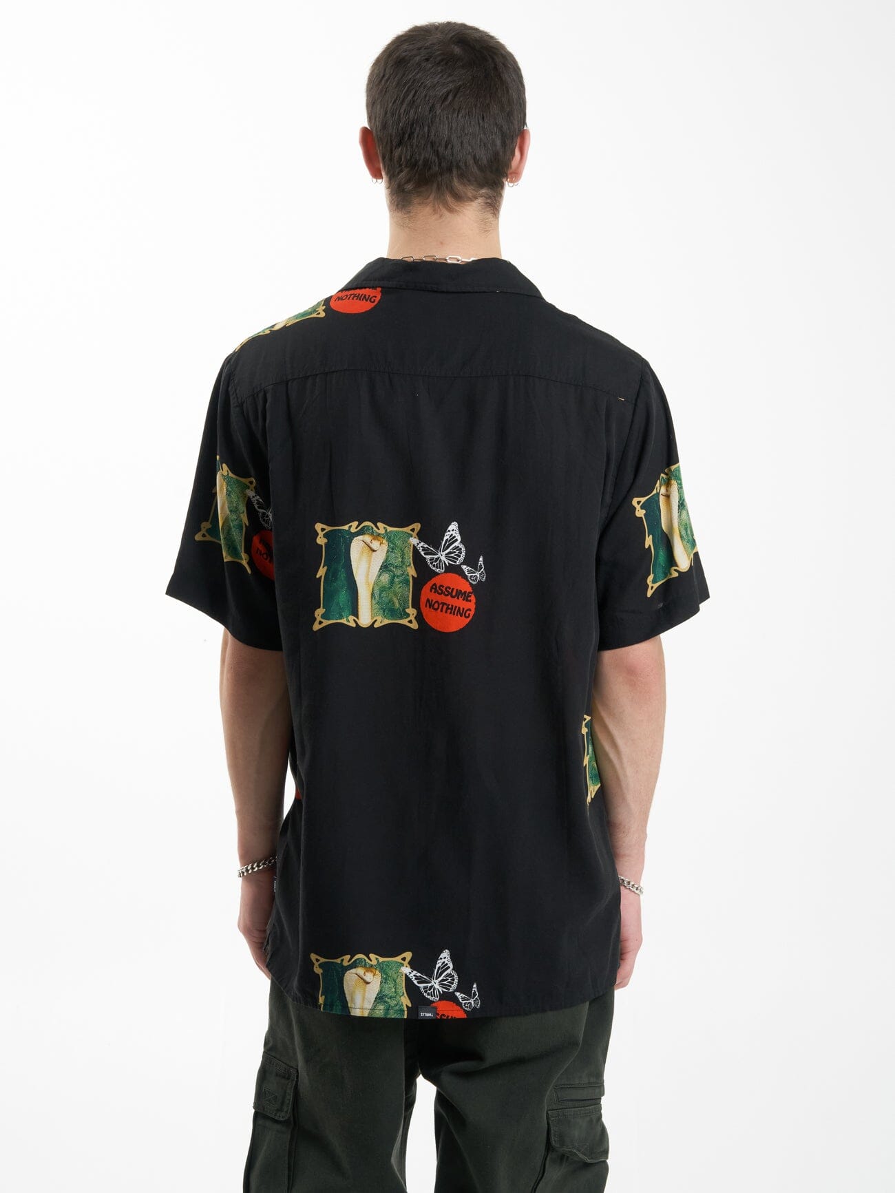 Dream Within a Dream Bowling Shirt - Black