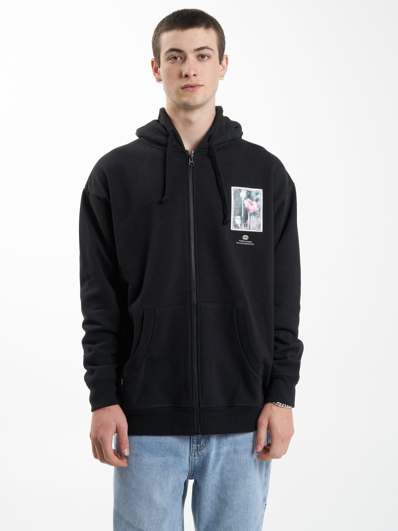 Cortex Zip Hood Fleece - Black