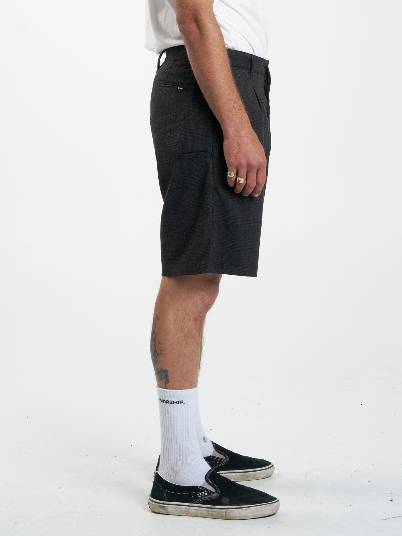 Jacob Plaid Short - Black