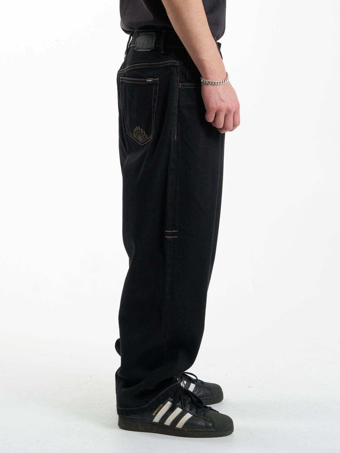 Big Slacker Disorder Embro Denim Jean - Black Rinse