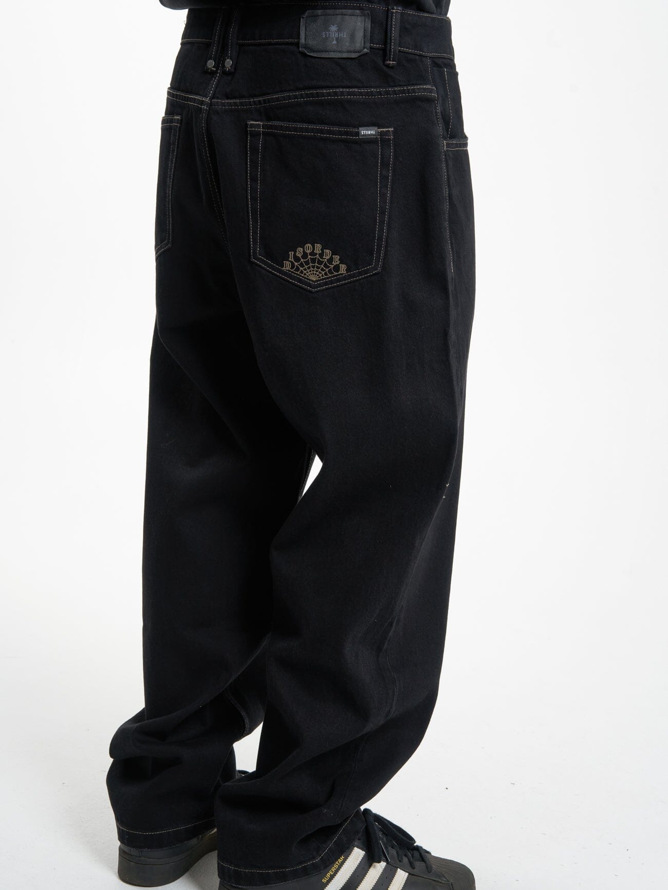 Big Slacker Disorder Embro Denim Jean - Black Rinse