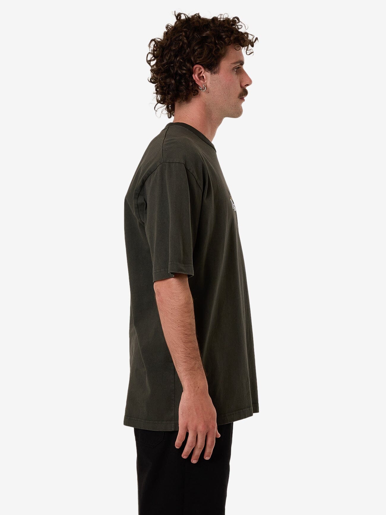 Solace Of Nature Oversize Fit Tee - Oil Green XS