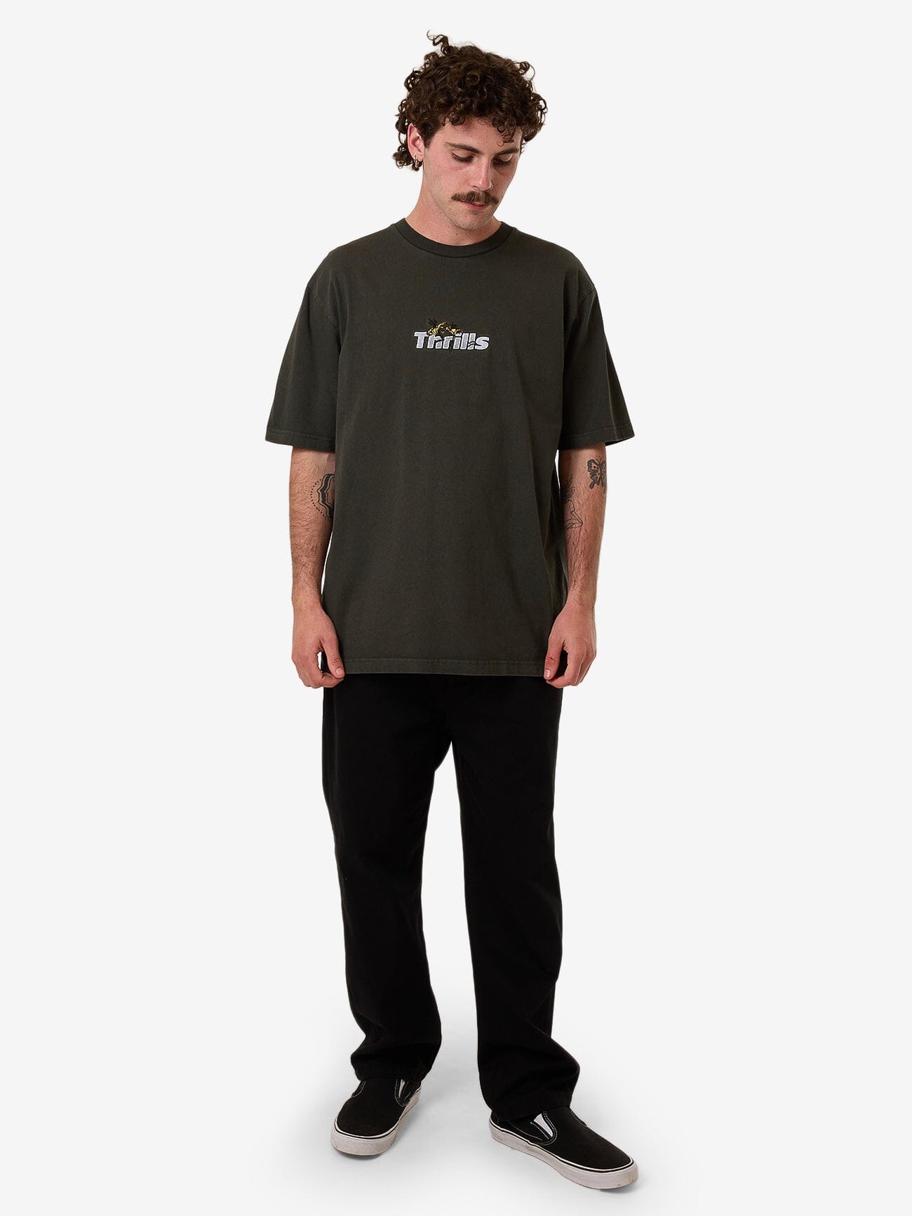 Solace Of Nature Oversize Fit Tee - Oil Green XS