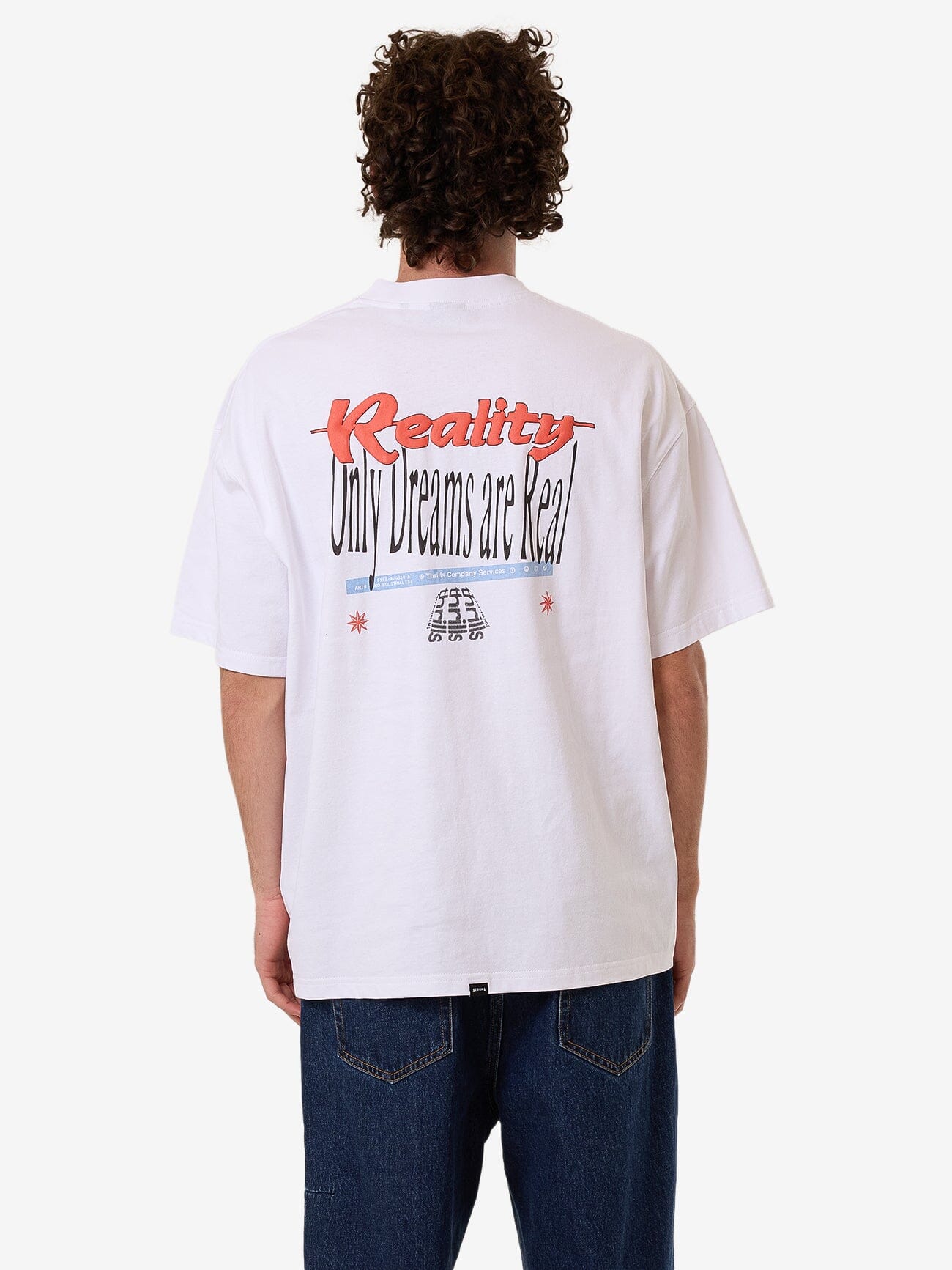 Dream Reality Box Fit Oversize Tee - White XS