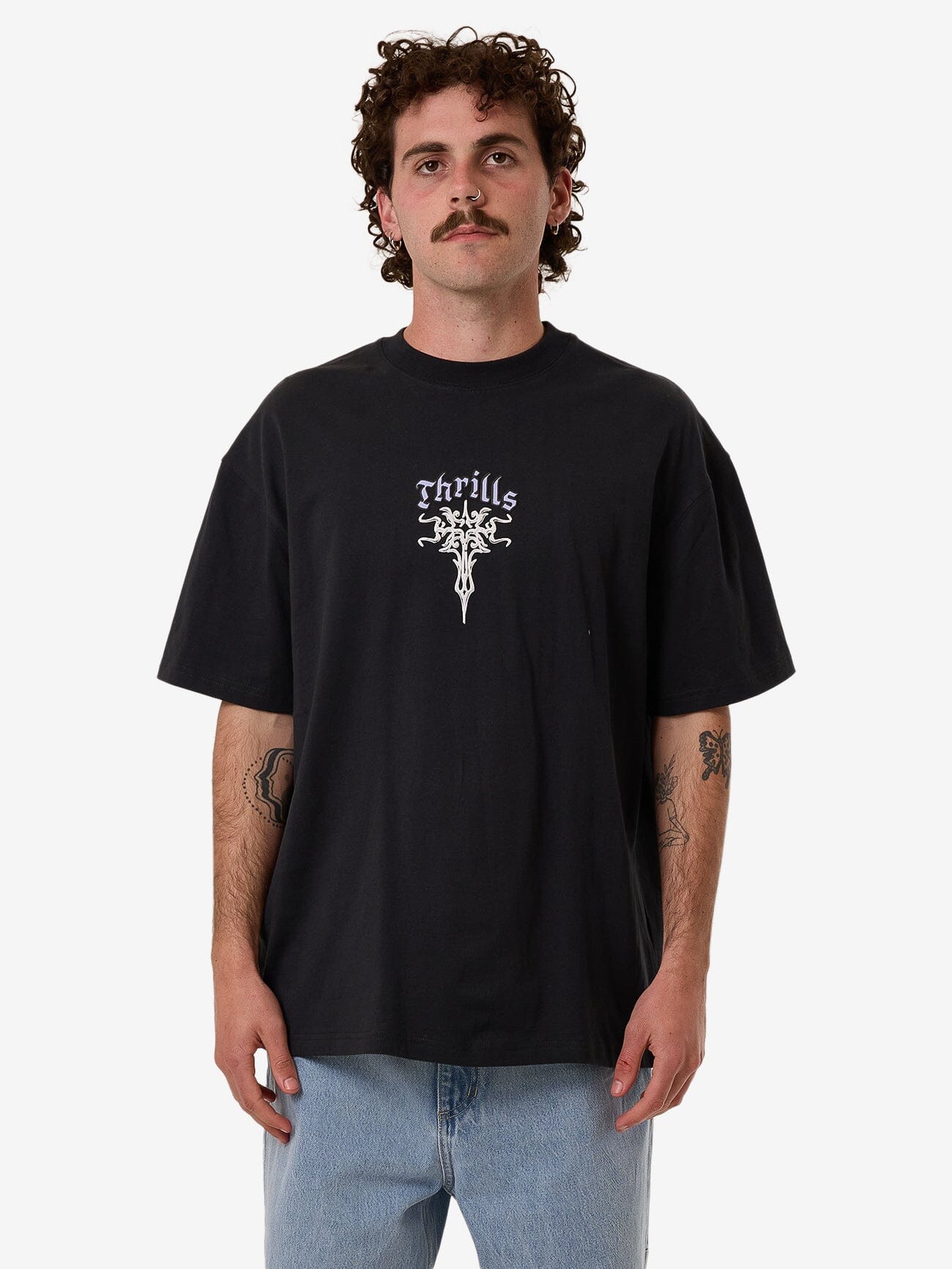 Filter Box Fit Oversize Tee - Faded Black