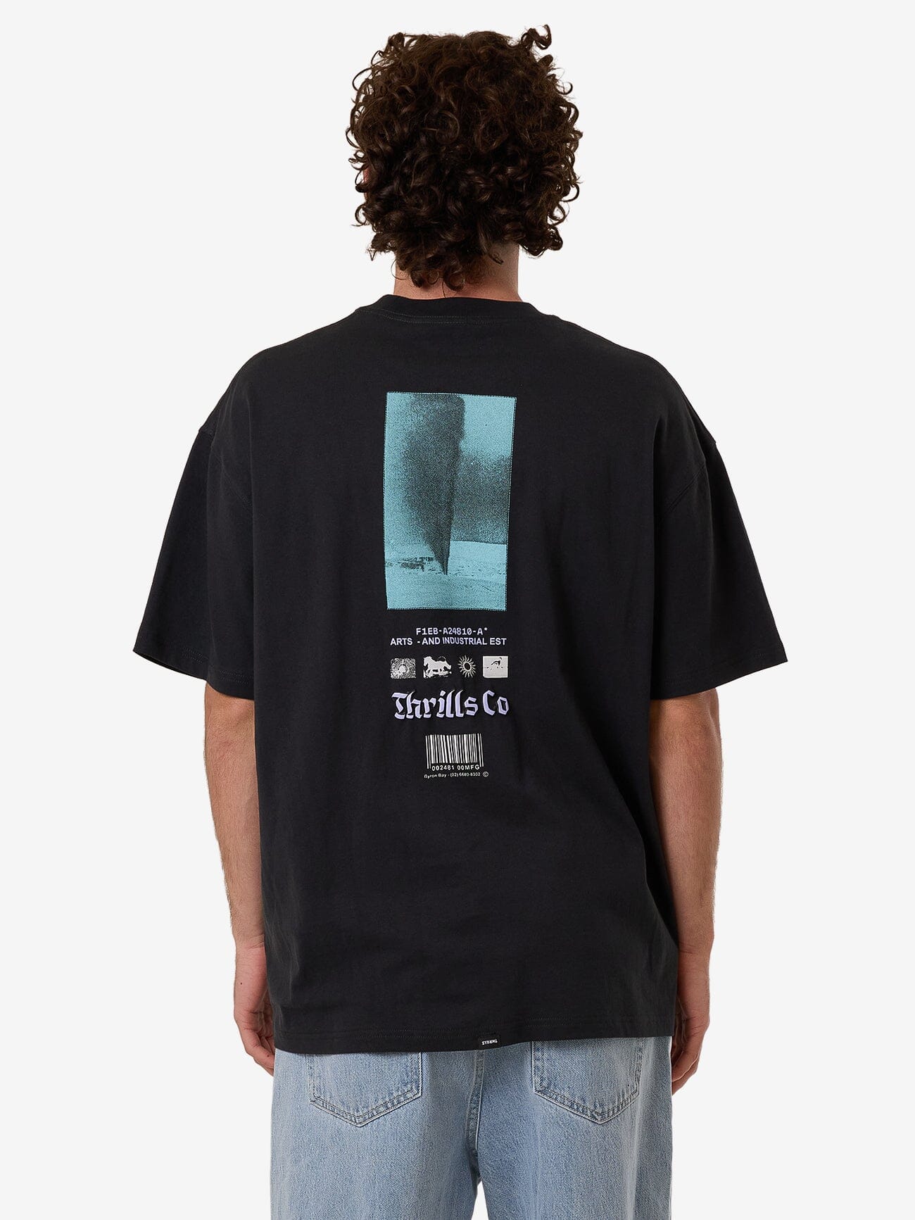 Filter Box Fit Oversize Tee - Faded Black XS