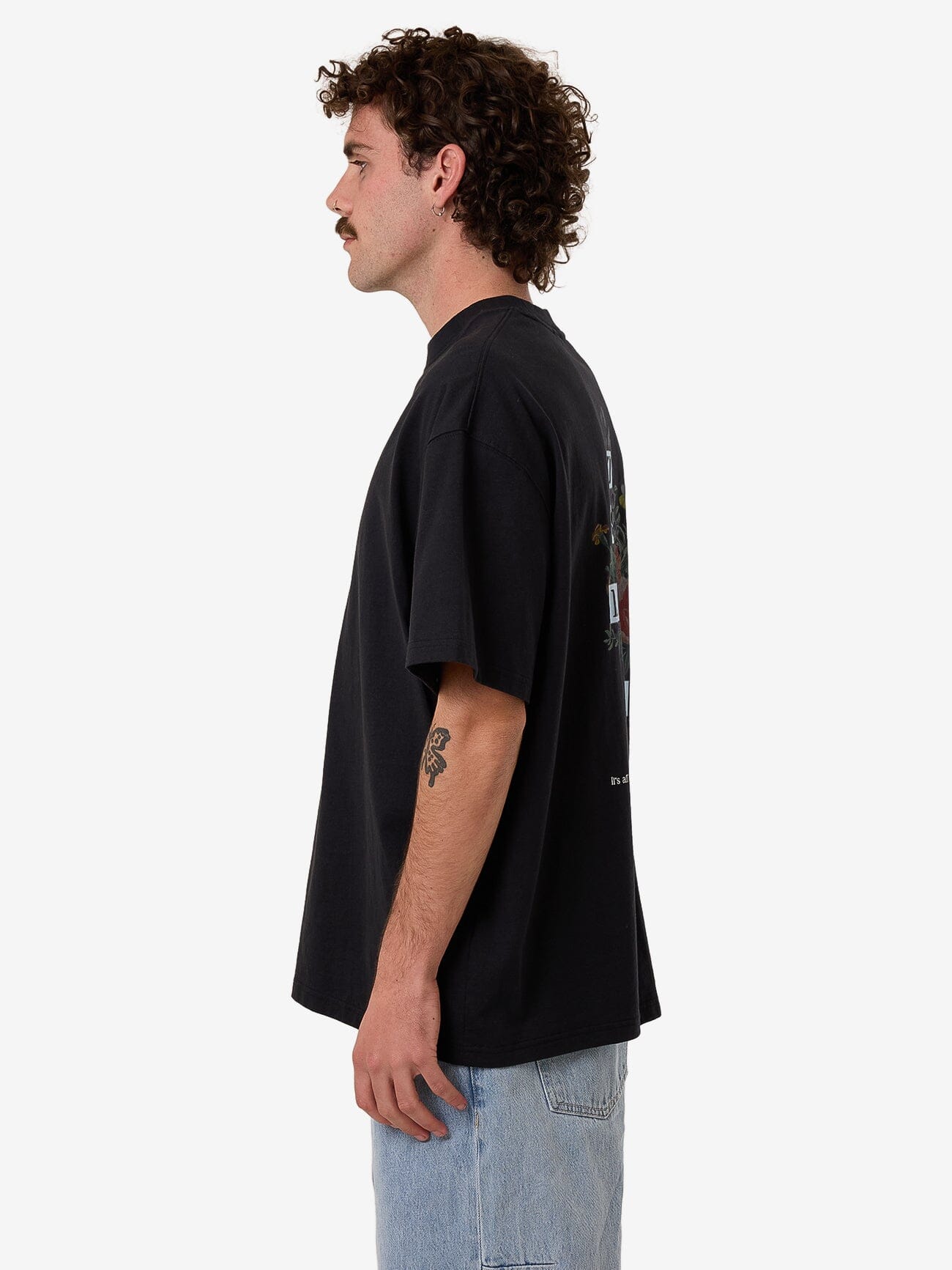 Still Life Box Fit Oversize Tee - Anthracite XS