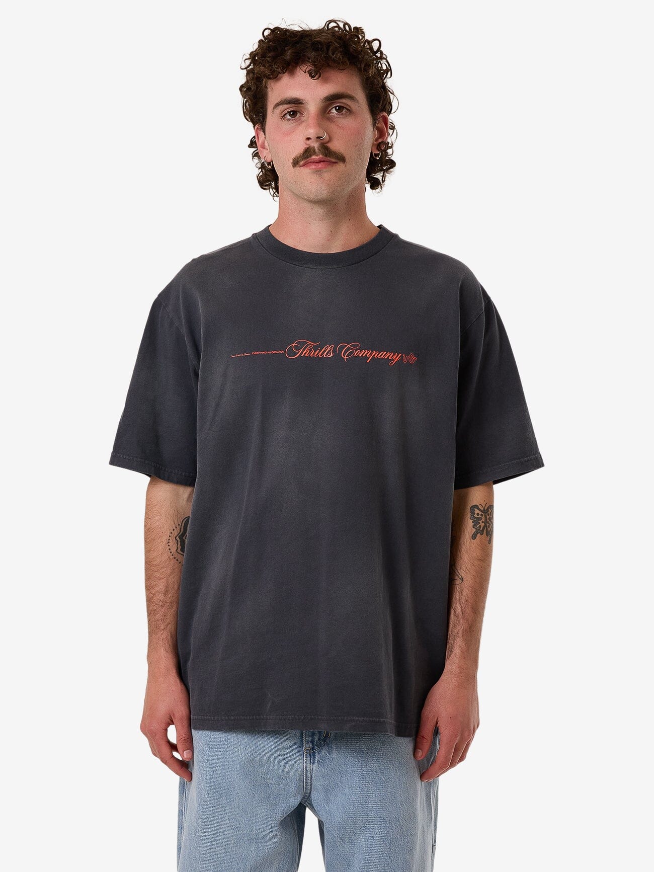 Blends Oversize Fit Tee - India Ink Fade