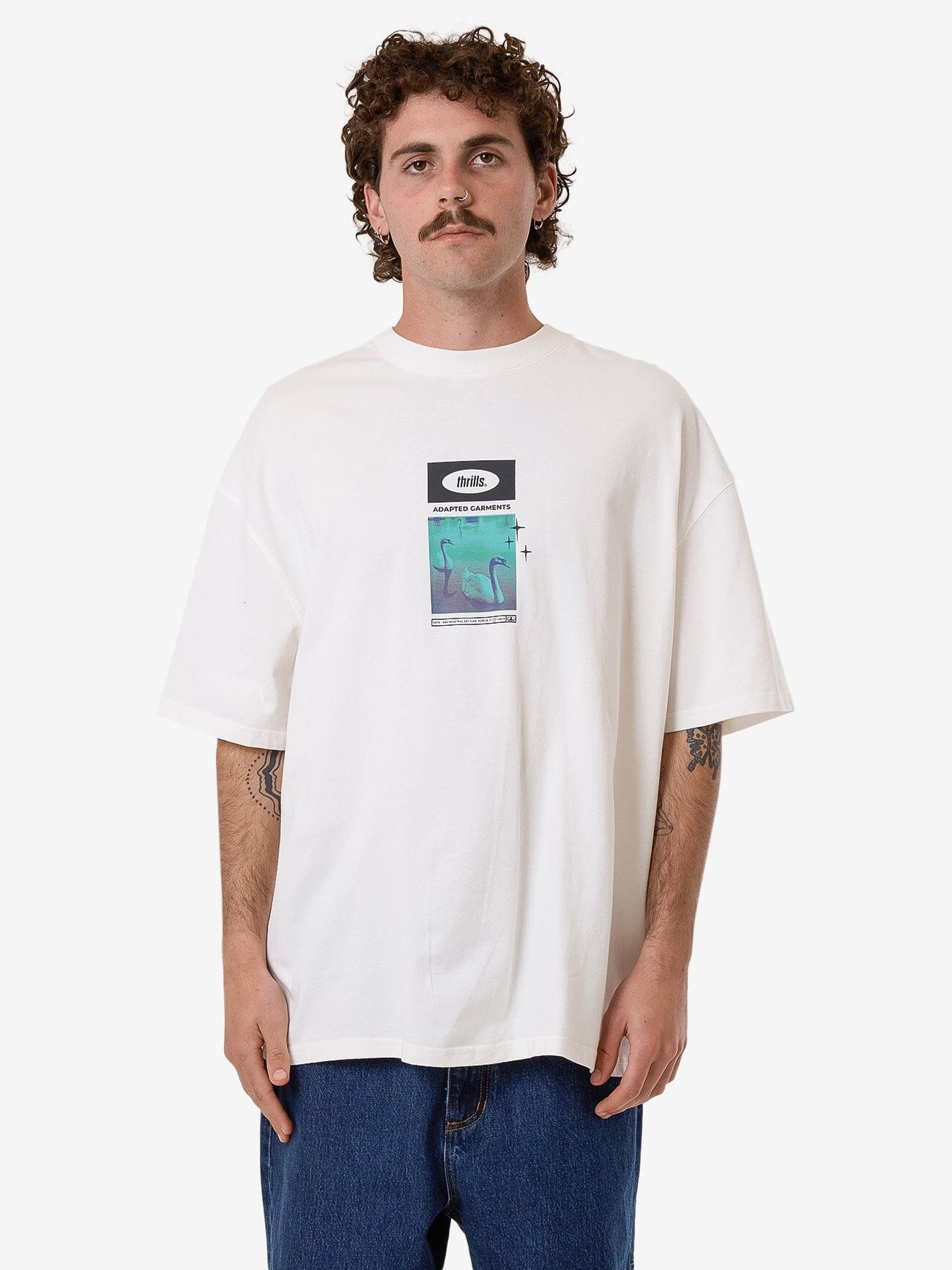 Sweet Anarchy Box Fit Oversize Tee - Dirty White