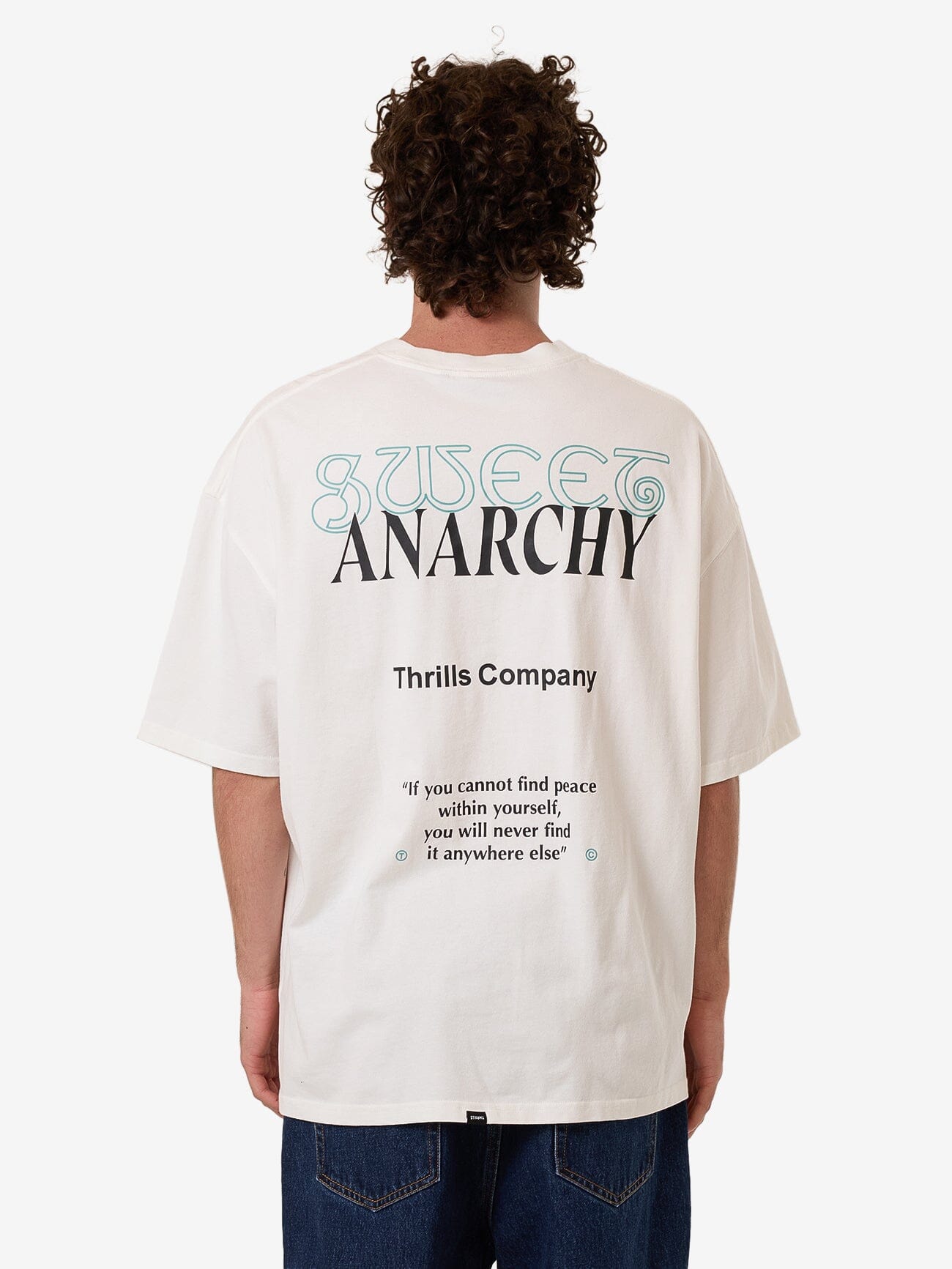 Sweet Anarchy Box Fit Oversize Tee - Dirty White XS