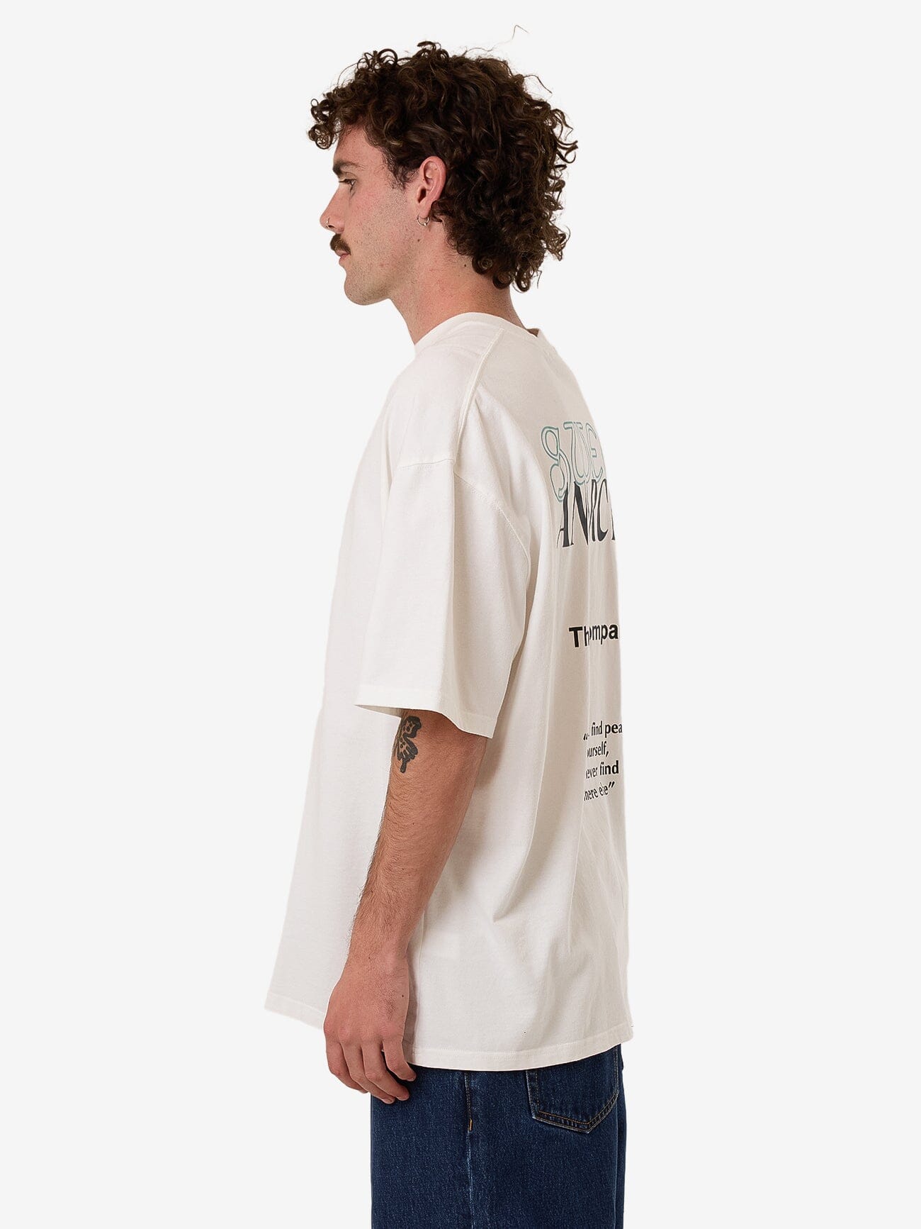 Sweet Anarchy Box Fit Oversize Tee - Dirty White XS