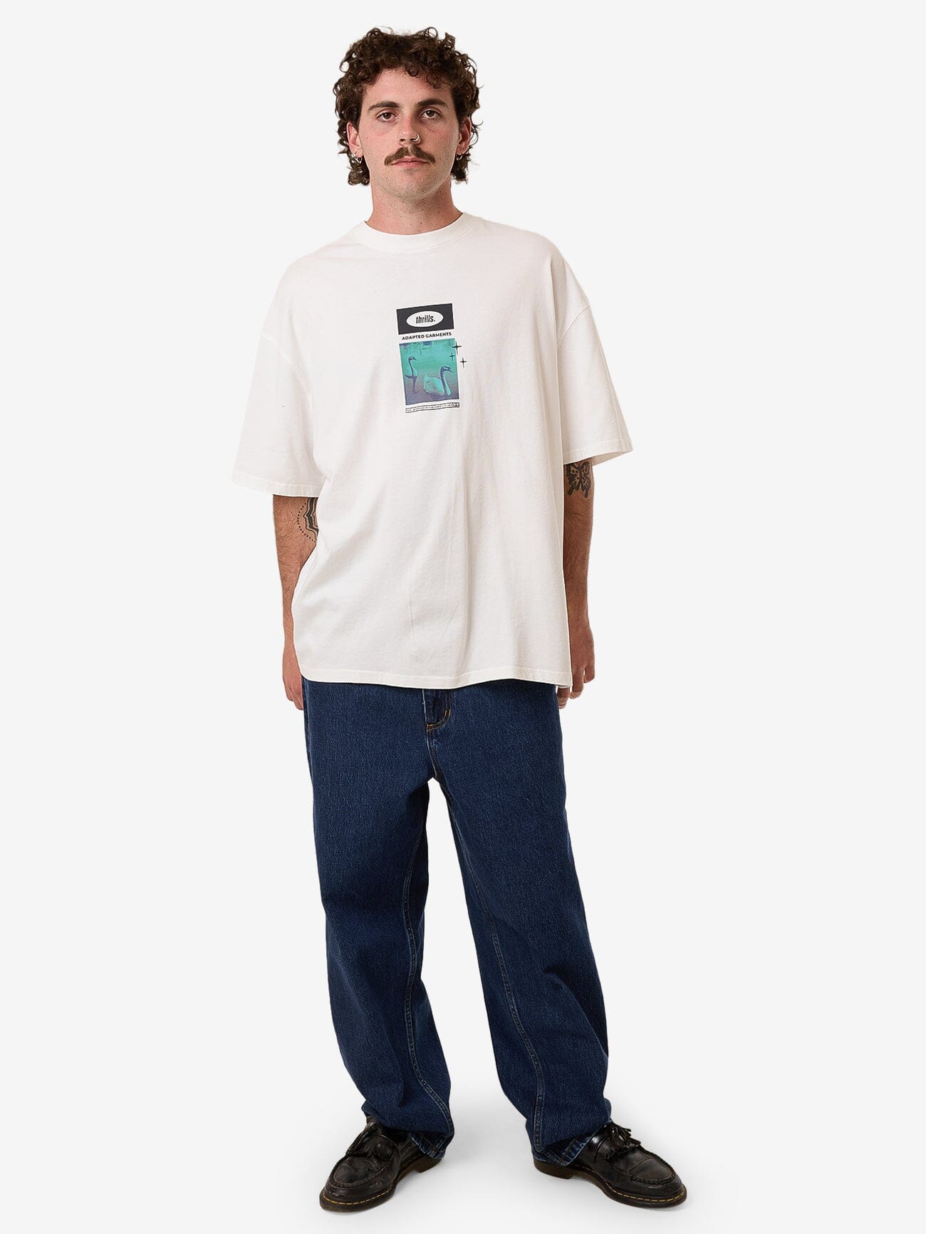 Sweet Anarchy Box Fit Oversize Tee - Dirty White XS