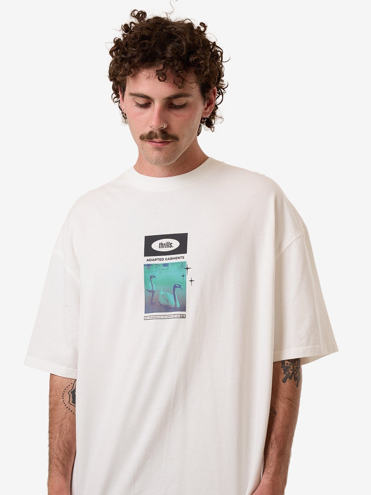 Sweet Anarchy Box Fit Oversize Tee - Dirty White XS