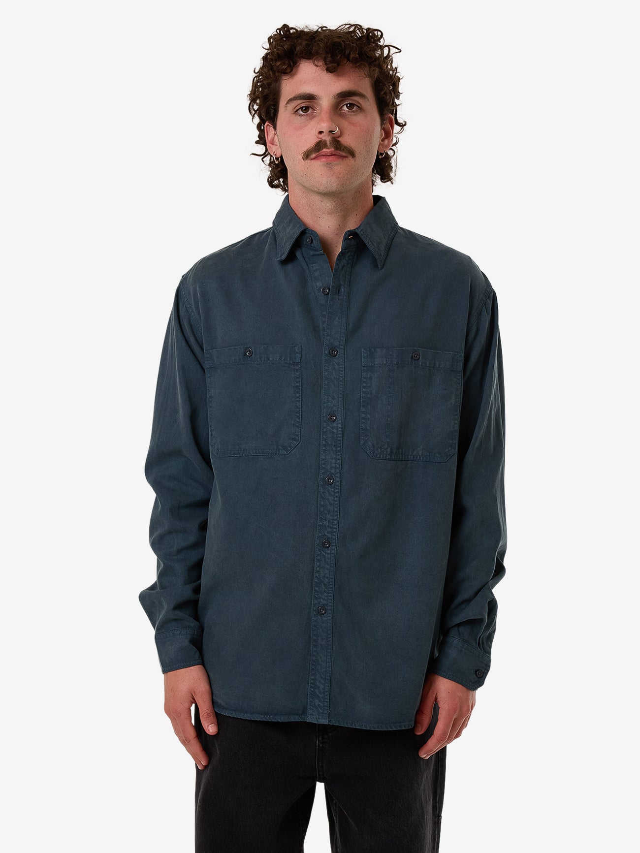 New Issue Long Sleeve Work Shirt - Petrol XS