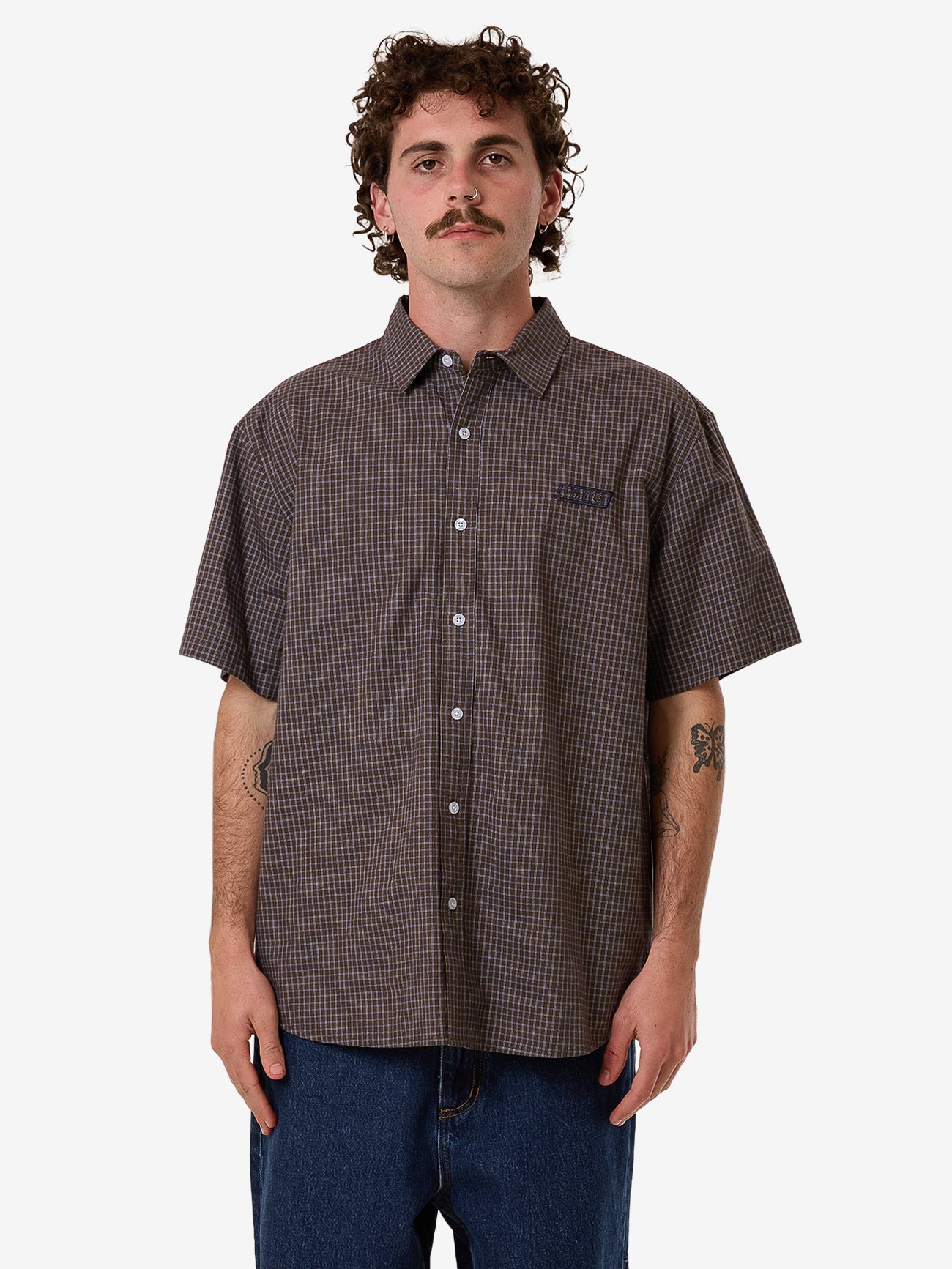 Ribbon Cutter Short Sleeve Shirt - Dark Olive XS