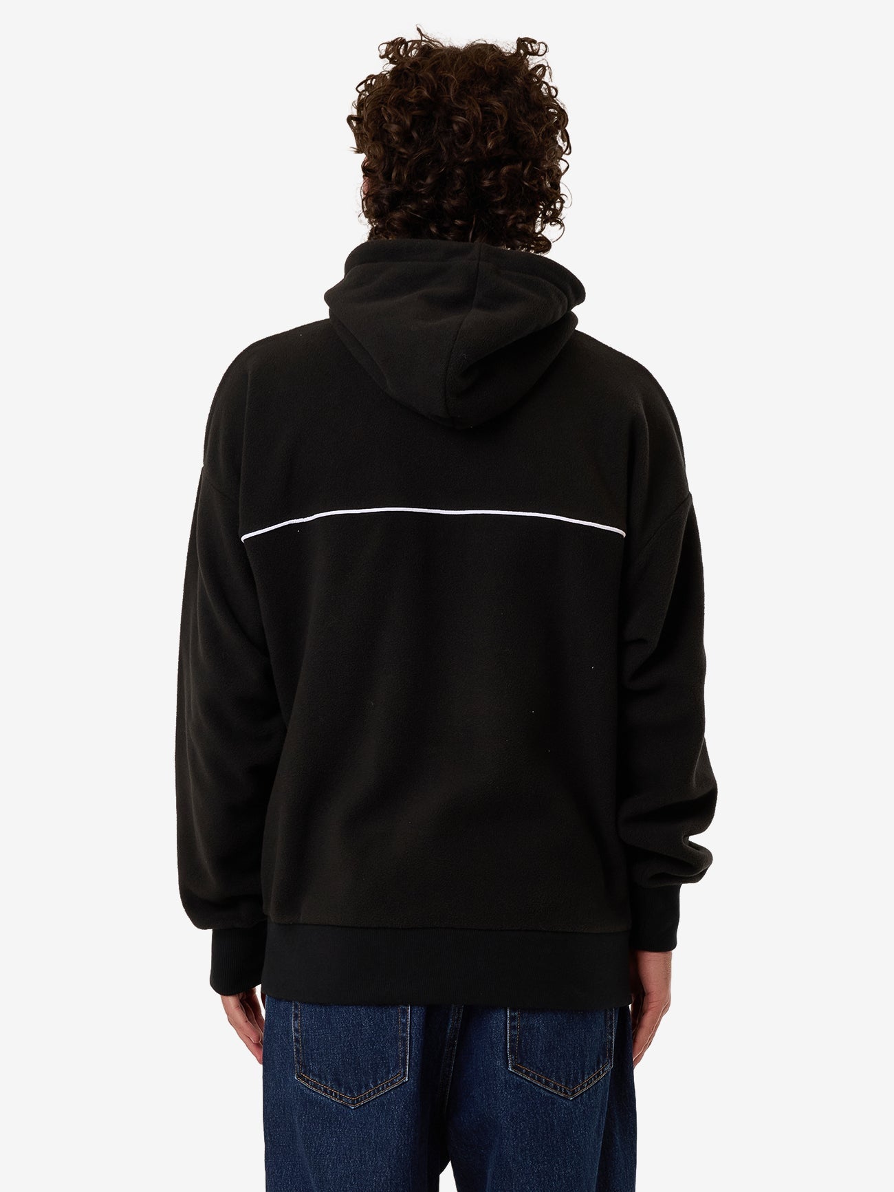 Hazed Slouch Hood Polar Fleece - Black XS