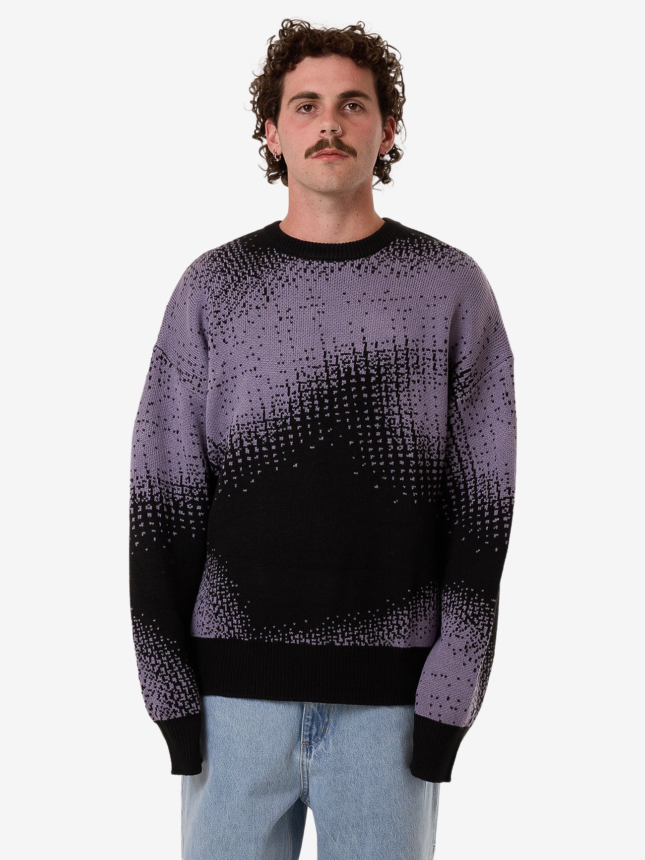 Relax Your Eyes Crew Knit - Black XS