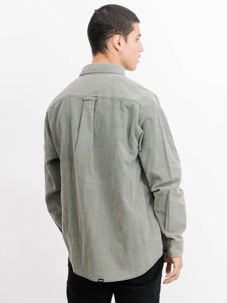 Courier Oversized Long Sleeve Shirt -  Army Green