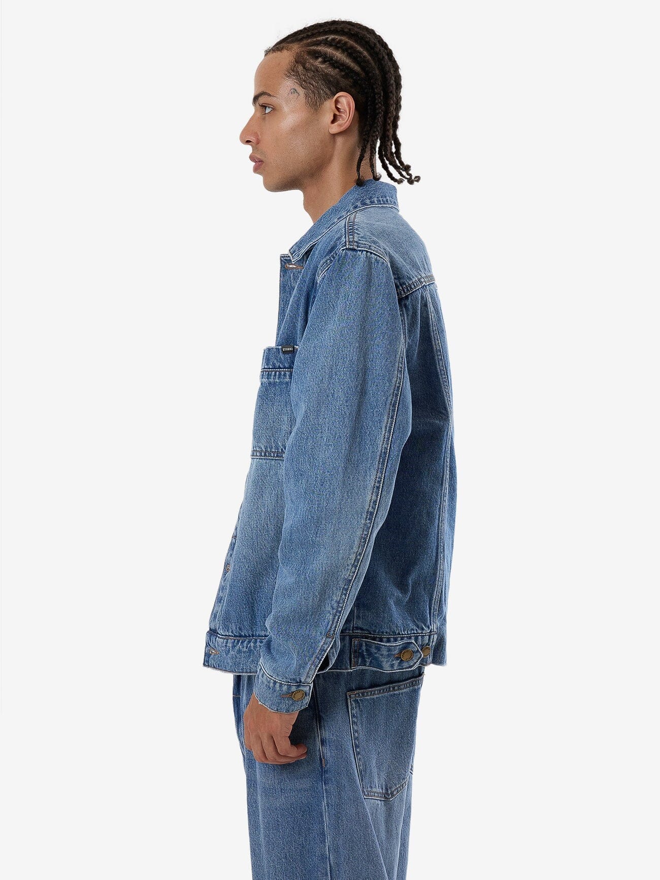 Canyon Oversized Denim Jacket - Dark Dust Blue