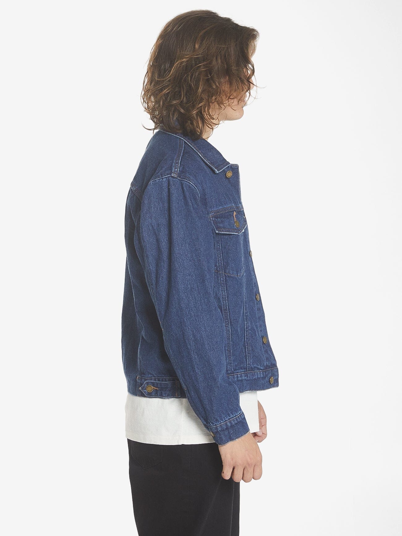 Oversized Wanderer Denim Jacket - Double Indigo Rinse XS