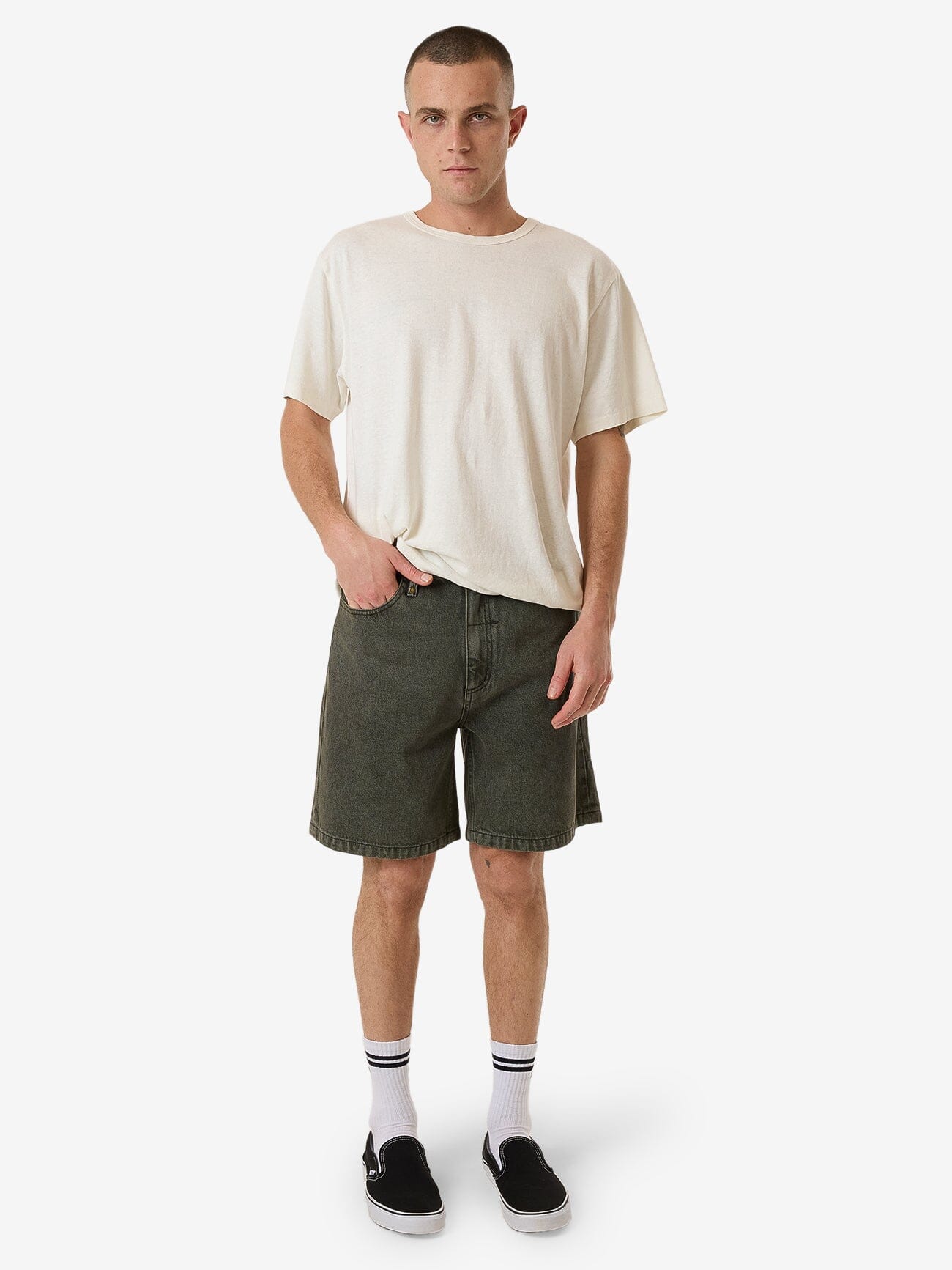 Slacker Denim Short - Light Canteen