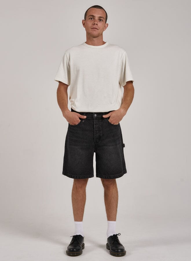 Slacker Denim Short - Smoke Black