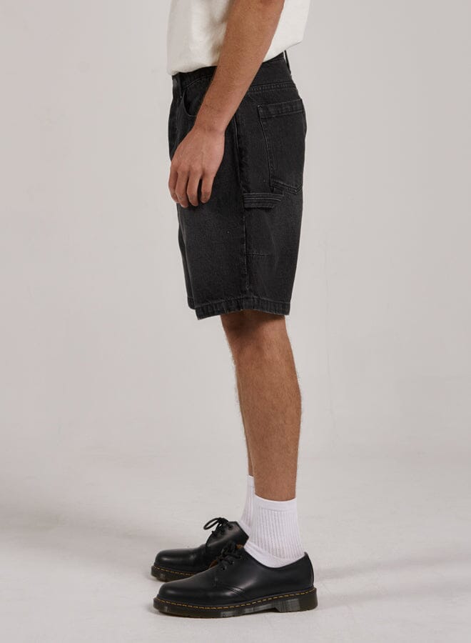 Slacker Denim Short - Smoke Black