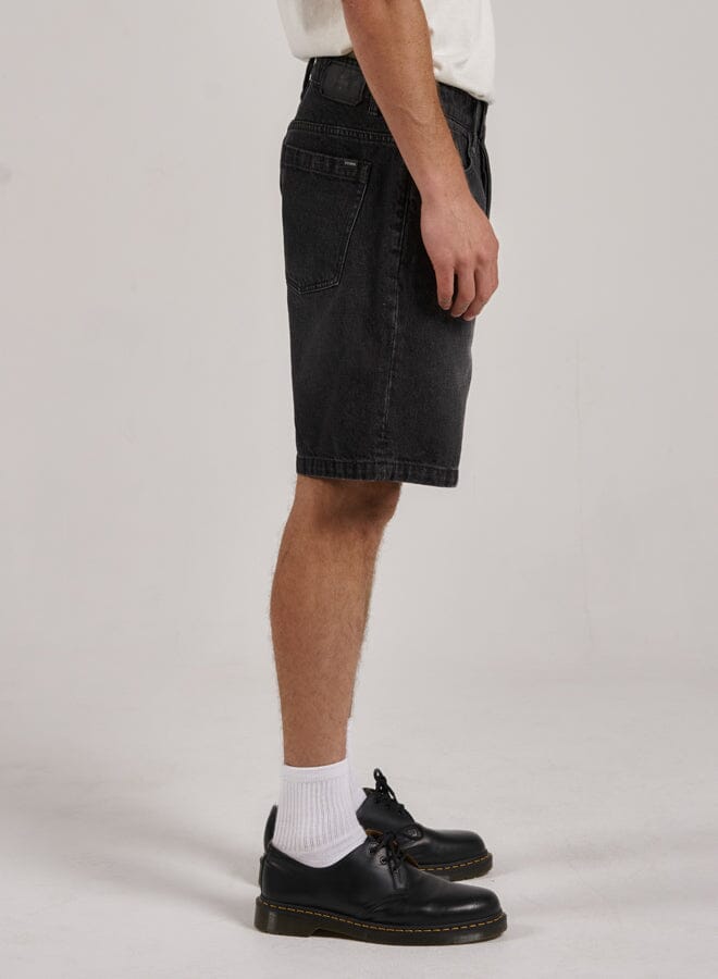 Slacker Denim Short - Smoke Black