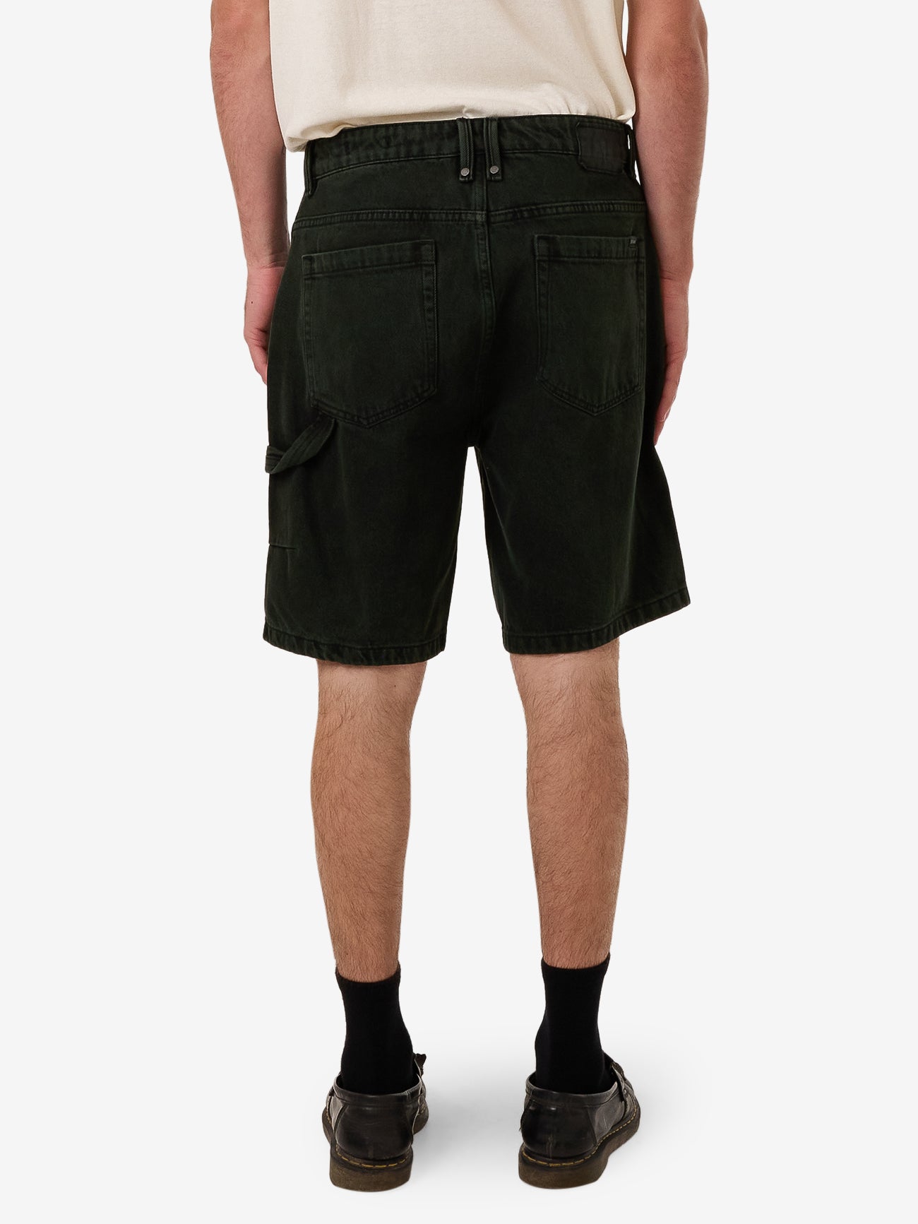 Slacker Denim Short - Oil Green - Black 28