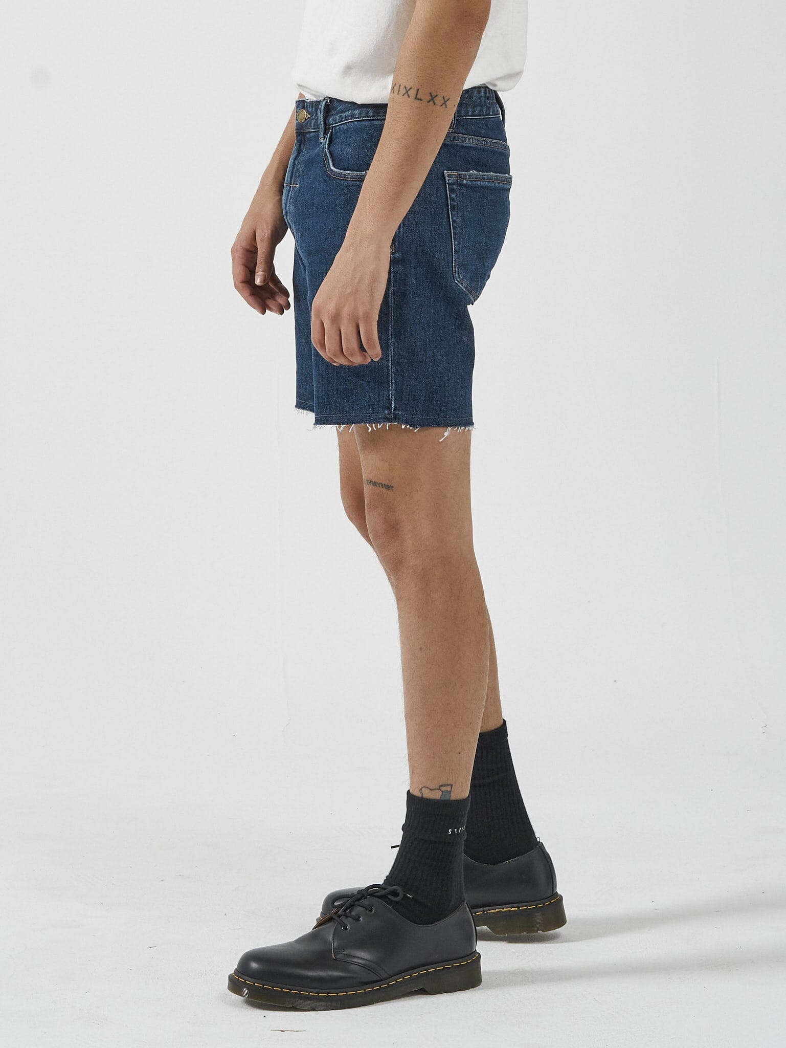 Mandude Denim Short - Dark Rinse Blue