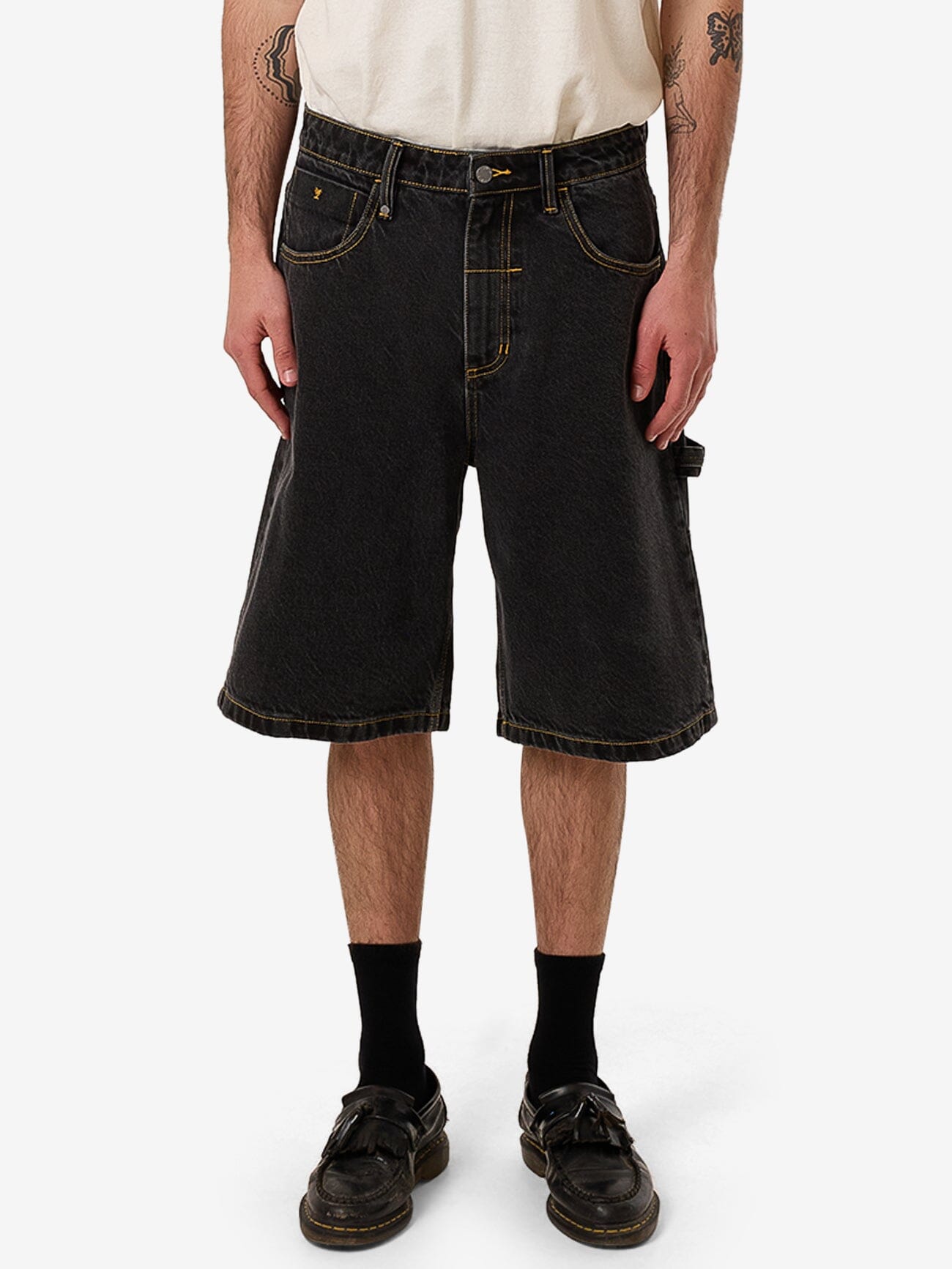 Big Slacker Denim Short - Black Bull 28