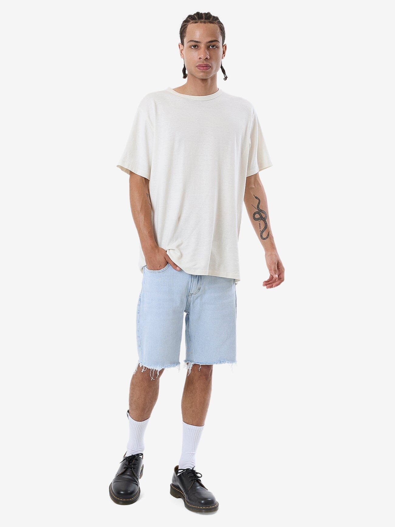 Bones Denim Short - Light Ash Blue