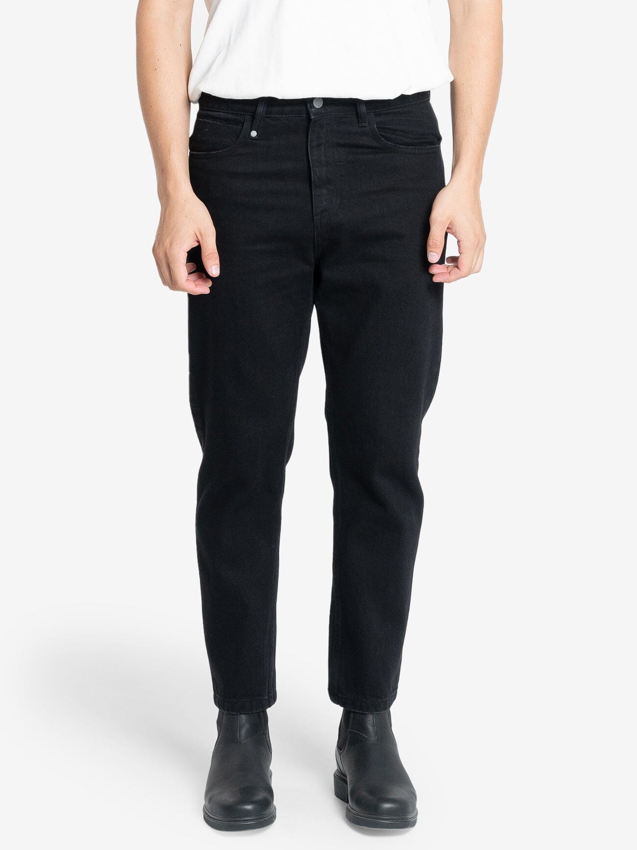 Chopped Denim Jean - Black Rinse 28