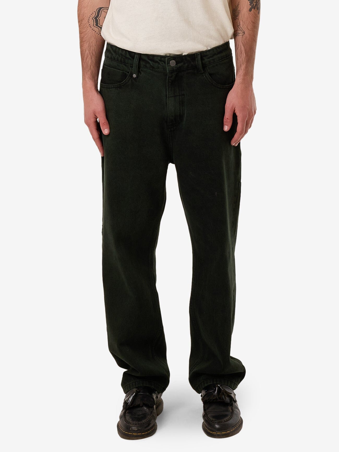 Slacker Denim Jean - Oil Green - Black 28