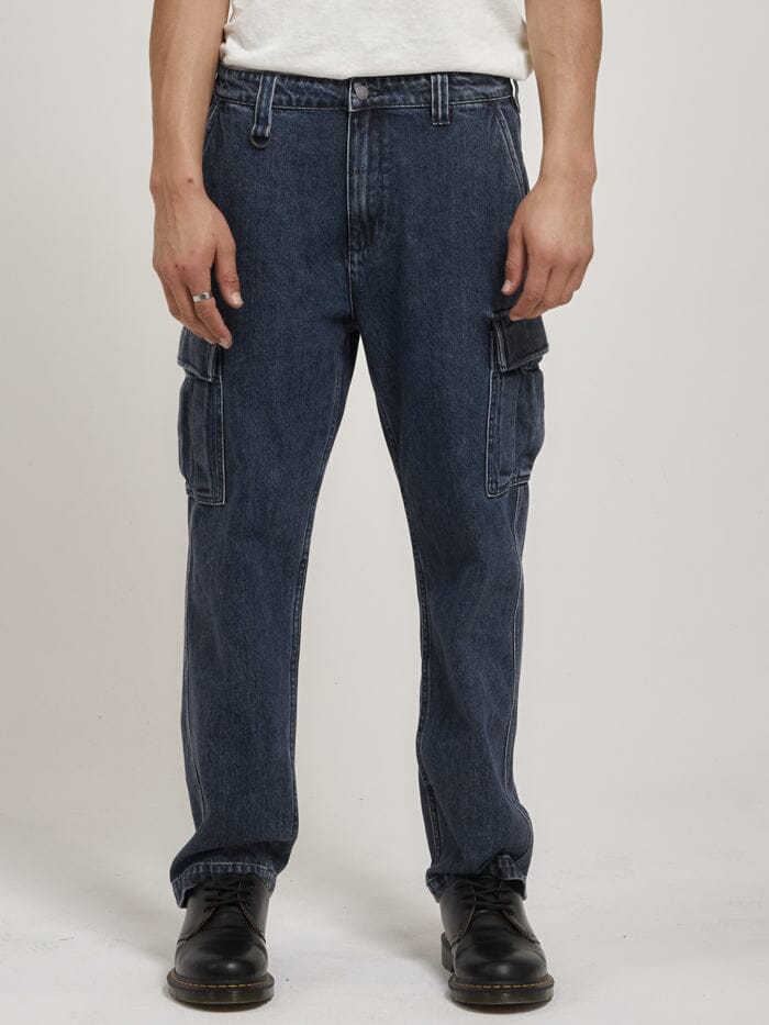 Slacker Union Denim Cargo Jean - Worn In Blue