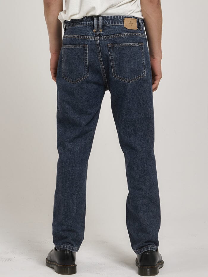 Straight Line Denim Jean - Worn In Blue