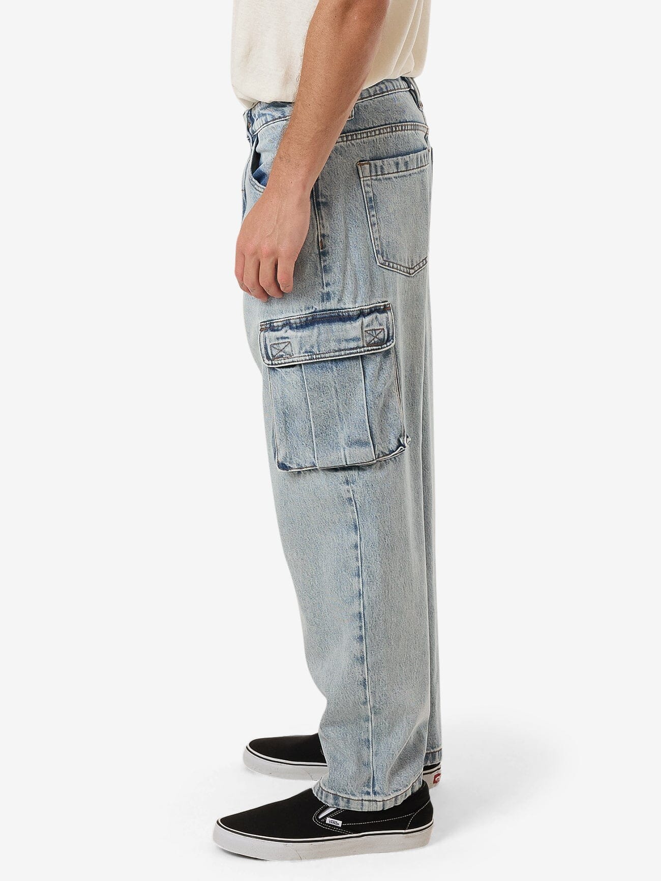 Big Slacker Denim Cargo Jean - Tainted Blue 28