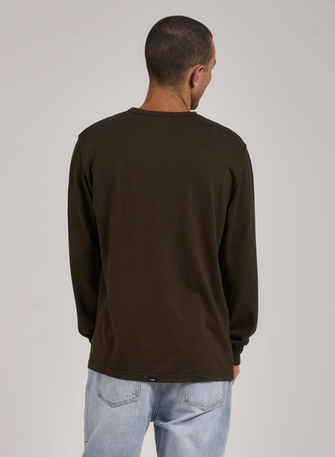 Hemp Thrills Embro Merch Fit Long Sleeve Tee - Tarmac