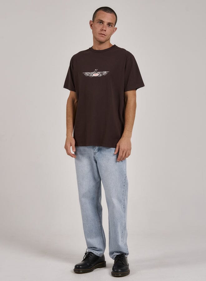 Laid Back Merch Fit Tee - Postal Brown