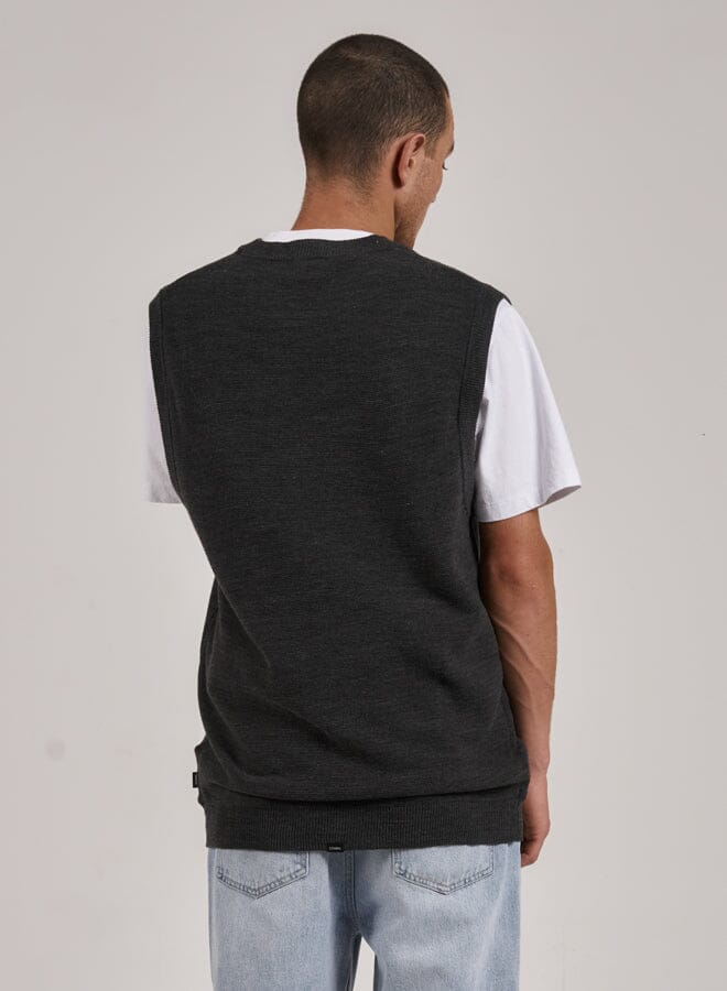 Endless Thrills Knit Vest - Black Marle