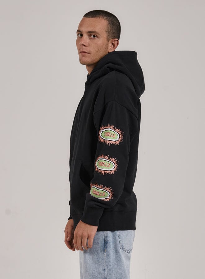 Acid Test Slouch Pull On Hood - Washed Black